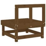 Canapé central de jardin marron miel bois de pin massif – Image 3