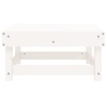 Repose-pied de jardin blanc bois de pin massif – Image 2