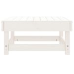 Repose-pied de jardin blanc bois de pin massif – Image 3