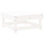 Repose-pied de jardin blanc bois de pin massif – Image 4