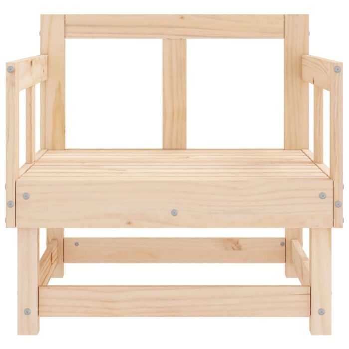 Chaises de jardin lot de 2 bois massif de pin – Image 2