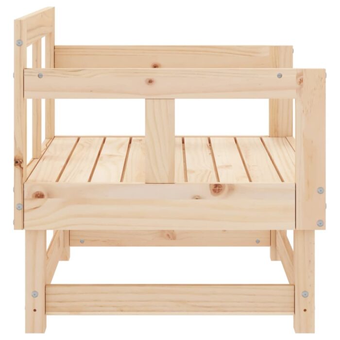 Chaises de jardin lot de 2 bois massif de pin – Image 3