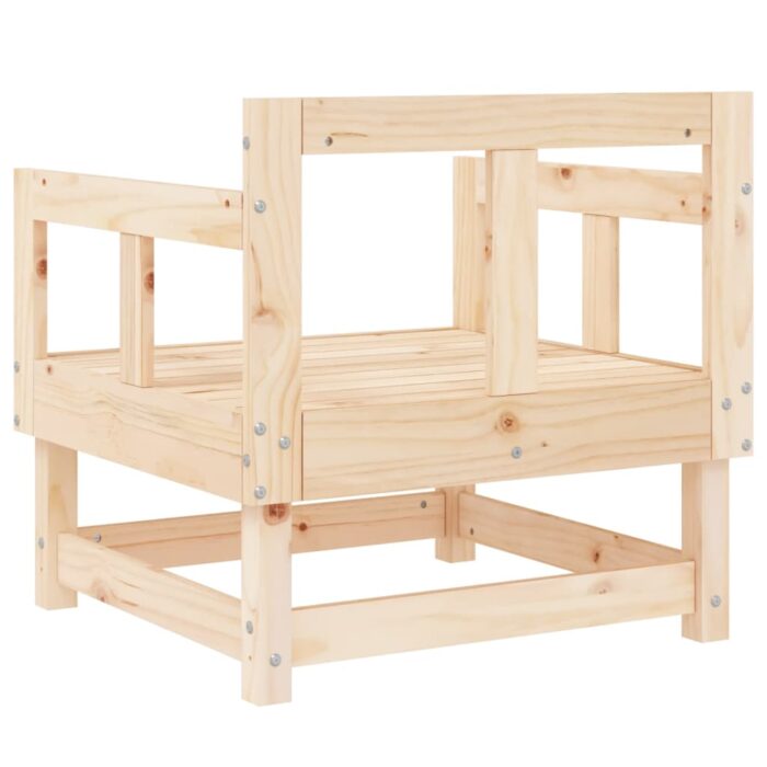 Chaises de jardin lot de 2 bois massif de pin – Image 4