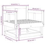 Chaises de jardin lot de 2 bois massif de pin – Image 6