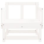 Chaises de jardin lot de 2 blanc bois massif de pin – Image 2