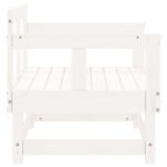 Chaises de jardin lot de 2 blanc bois massif de pin – Image 3