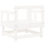 Chaises de jardin lot de 2 blanc bois massif de pin – Image 4