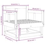 Chaises de jardin lot de 2 blanc bois massif de pin – Image 6