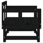Chaises de jardin lot de 2 noir bois massif de pin – Image 3