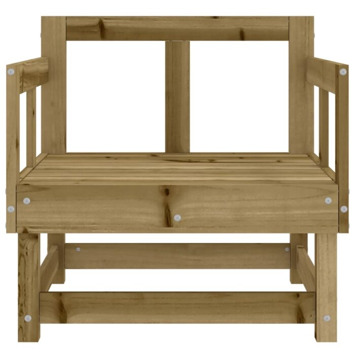 Chaises de jardin lot de 2 bois de pin imprégné – Image 2