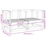 Canapés d'angle de jardin 2 pcs bois de pin massif – Image 6