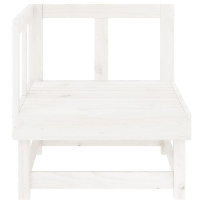 Canapés d'angle de jardin 2 pcs blanc bois de pin massif – Image 2
