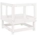Canapés d'angle de jardin 2 pcs blanc bois de pin massif – Image 4
