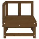 Canapés d'angle de jardin 2 pcs marron miel bois de pin solide – Image 2