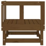 Canapés d'angle de jardin 2 pcs marron miel bois de pin solide – Image 3