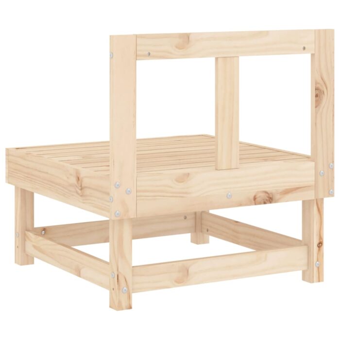 Canapés centraux de jardin 2 pcs bois de pin massif – Image 4