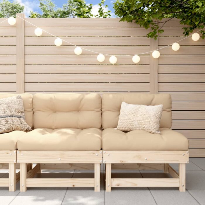 Canapés centraux de jardin 2 pcs bois de pin massif – Image 1