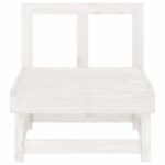 Canapés centraux de jardin 2 pcs blanc bois de pin massif – Image 2