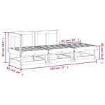 Salon de jardin 3 pcs bois massif de pin – Image 6