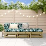 Salon de jardin 3 pcs bois de pin imprégné
