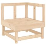 Salon de jardin 3 pcs bois massif de pin – Image 3