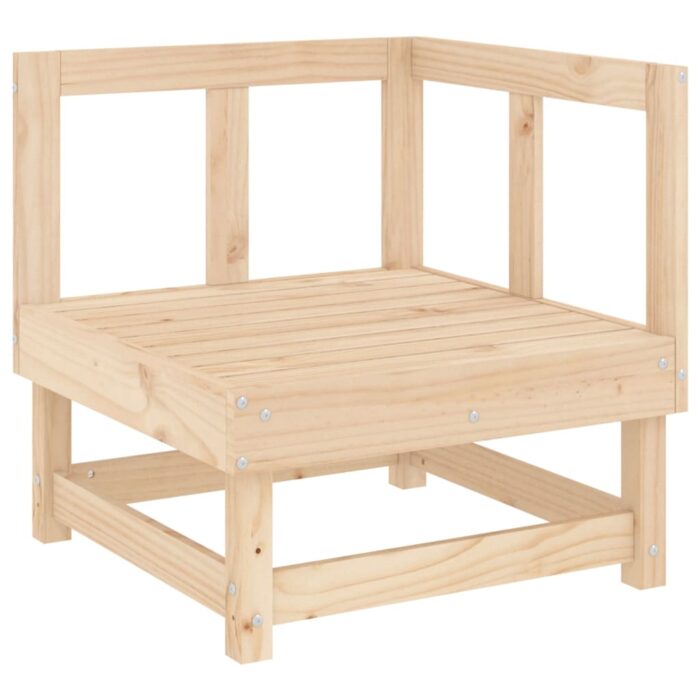 Salon de jardin 3 pcs bois massif de pin – Image 3