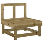 Salon de jardin 3 pcs bois de pin imprégné – Image 2