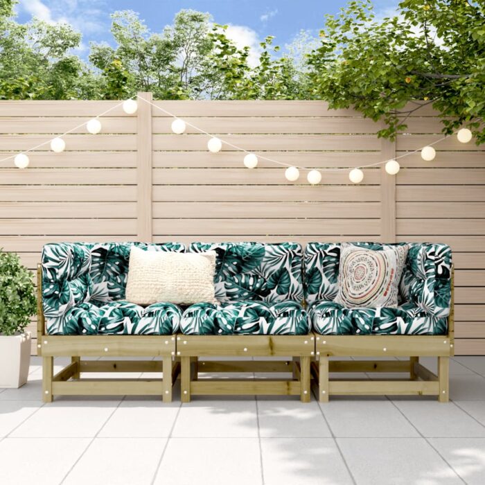 Salon de jardin 3 pcs bois de pin imprégné – Image 1