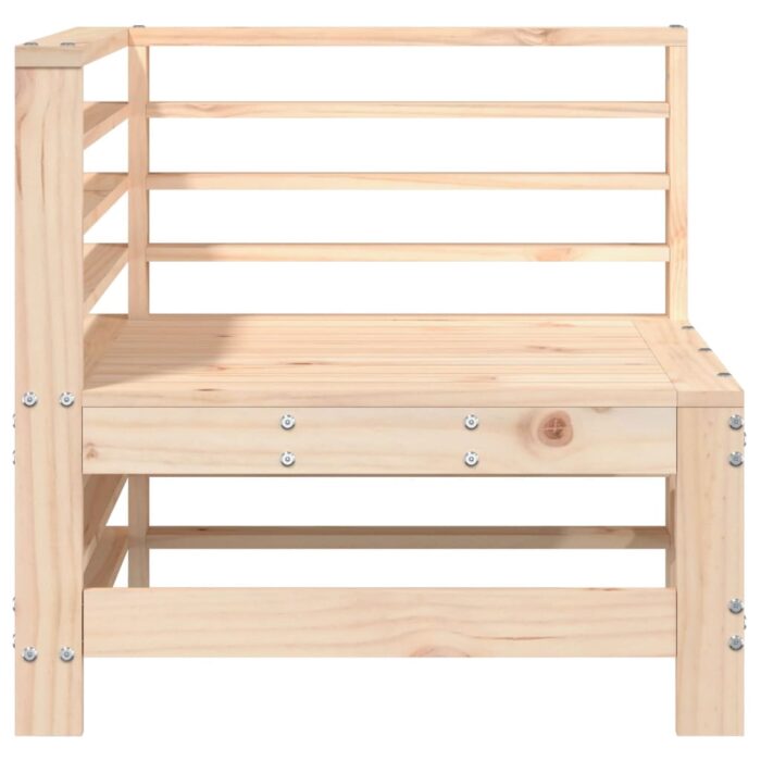 Canapé d'angle de jardin bois de pin massif – Image 2