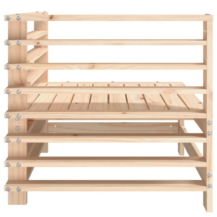 Canapé d'angle de jardin bois de pin massif – Image 3