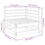 Canapé d'angle de jardin bois massif douglas – Image 5
