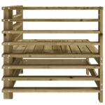 Canapé d'angle de jardin bois de pin imprégné – Image 2