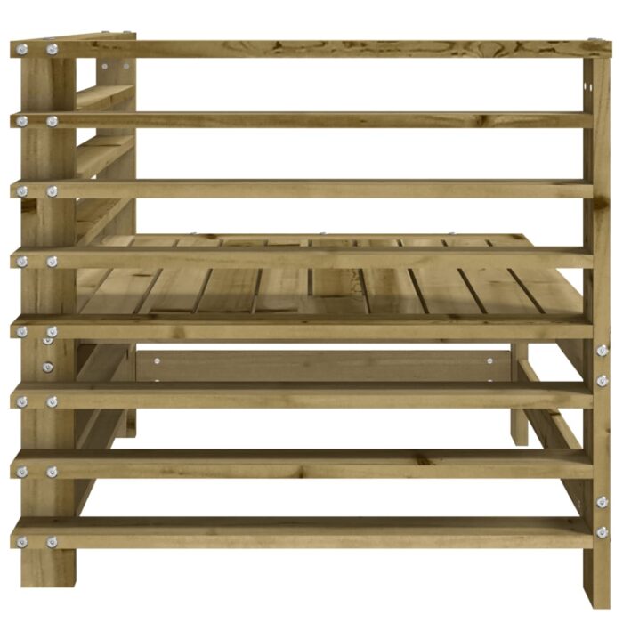 Canapé d'angle de jardin bois de pin imprégné – Image 2