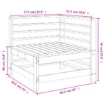 Canapé d'angle de jardin bois de pin imprégné – Image 5