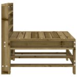 Canapé central de jardin bois de pin imprégné – Image 2