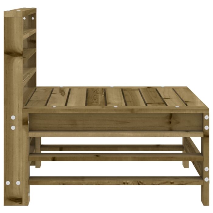 Canapé central de jardin bois de pin imprégné – Image 2