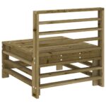 Canapé central de jardin bois de pin imprégné – Image 3