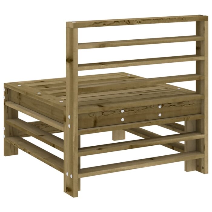 Canapé central de jardin bois de pin imprégné – Image 3