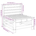 Canapé central de jardin bois de pin imprégné – Image 5