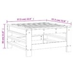 Repose-pied de jardin bois de pin massif – Image 5