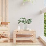 Repose-pied de jardin bois de pin massif