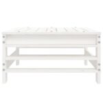 Repose-pied de jardin blanc bois de pin massif – Image 2