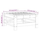 Repose-pied de jardin blanc bois de pin massif – Image 5