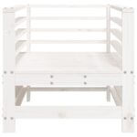 Chaises de jardin lot de 2 blanc bois massif de pin – Image 2