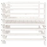 Chaises de jardin lot de 2 blanc bois massif de pin – Image 3