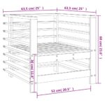 Chaises de jardin lot de 2 blanc bois massif de pin – Image 6