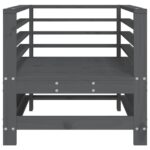 Chaises de jardin lot de 2 gris bois massif de pin – Image 2