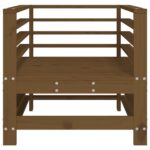 Chaises de jardin lot de 2 marron miel bois massif de pin – Image 2