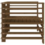 Chaises de jardin lot de 2 marron miel bois massif de pin – Image 3