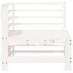 Canapés d'angle de jardin 2 pcs blanc bois de pin massif – Image 2